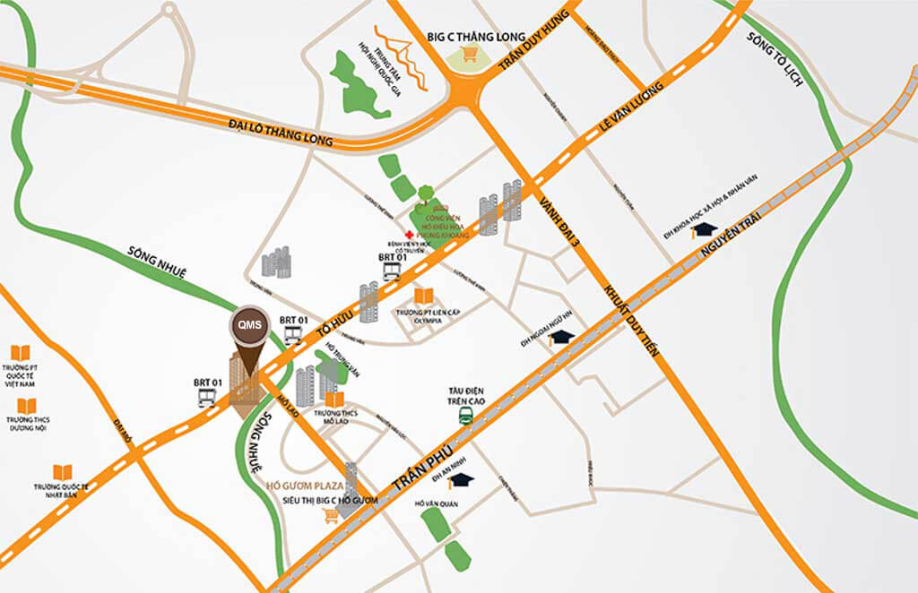 QMS Top Tower có hệ thống giao thông thuận tiện